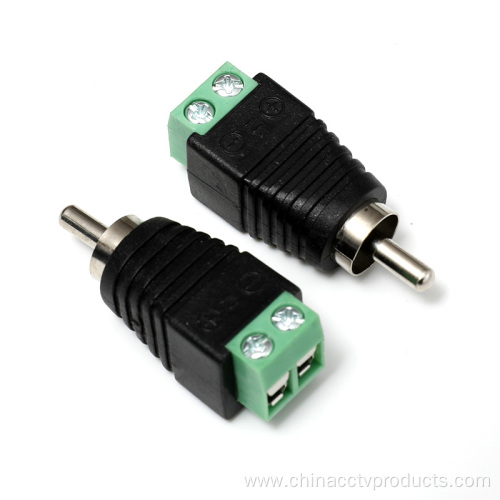 CCTV Male RCA Compression Connector with Screw Terminal